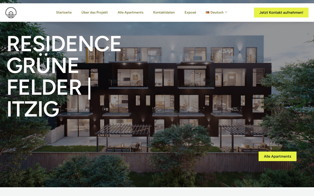 Projekt-Website Grüne Felder